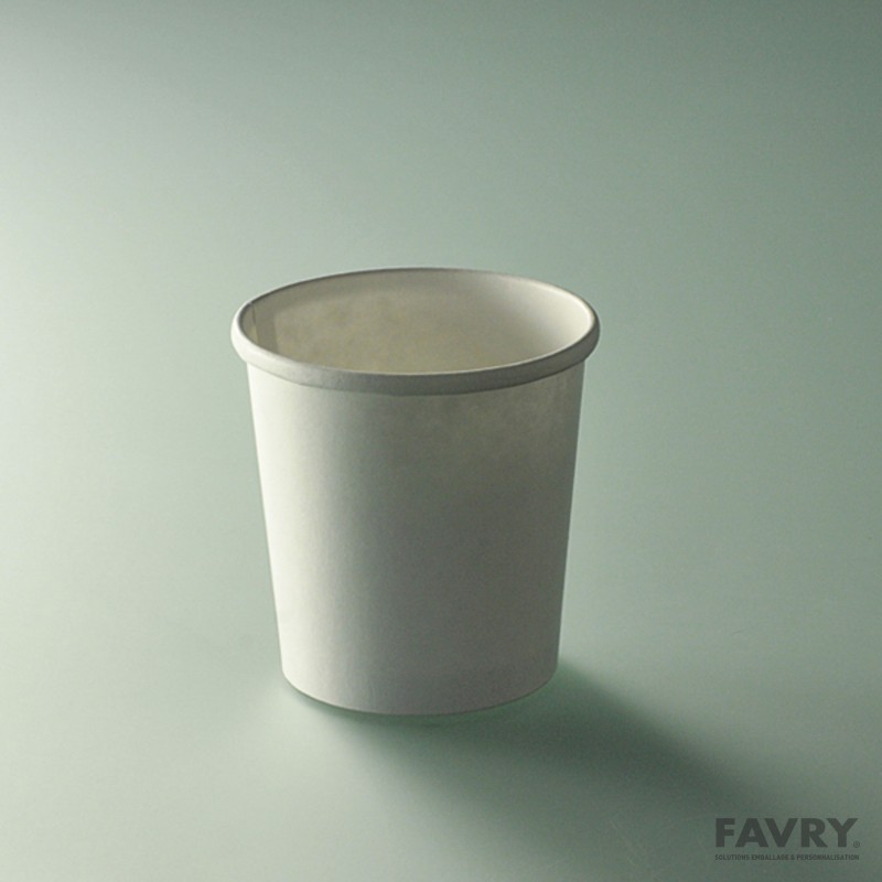 POT A SOUPE~GLACE CARTON BLANC ISOTHERME 470ML Ø99 H.100MM ~25 couv 10315