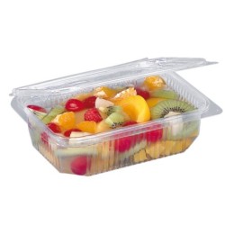 BARQUETTE COUVERCLE CHARNIERE OPTIPACK RPET 370G 125X115X50MM ~50