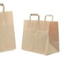 SAC CABAS KRAFT BRUN POIGNEE PLATE 26+20X25CM 70G ~250