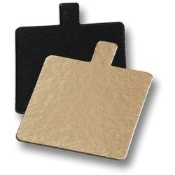 CARRE INDIVIDUEL+LANGUETTE OR~NOIR 8X8CM ~200