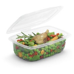BARQUETTE COUVERCLE CHARNIERE ONDIPACK PP 500G 142X123 H69MM ~50