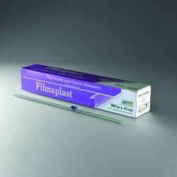 FILM ETIRABLE ALIMENTAIRE 7Mµ BOITE DISTRIBUTRICE AVEC ZIP 300MMX300M