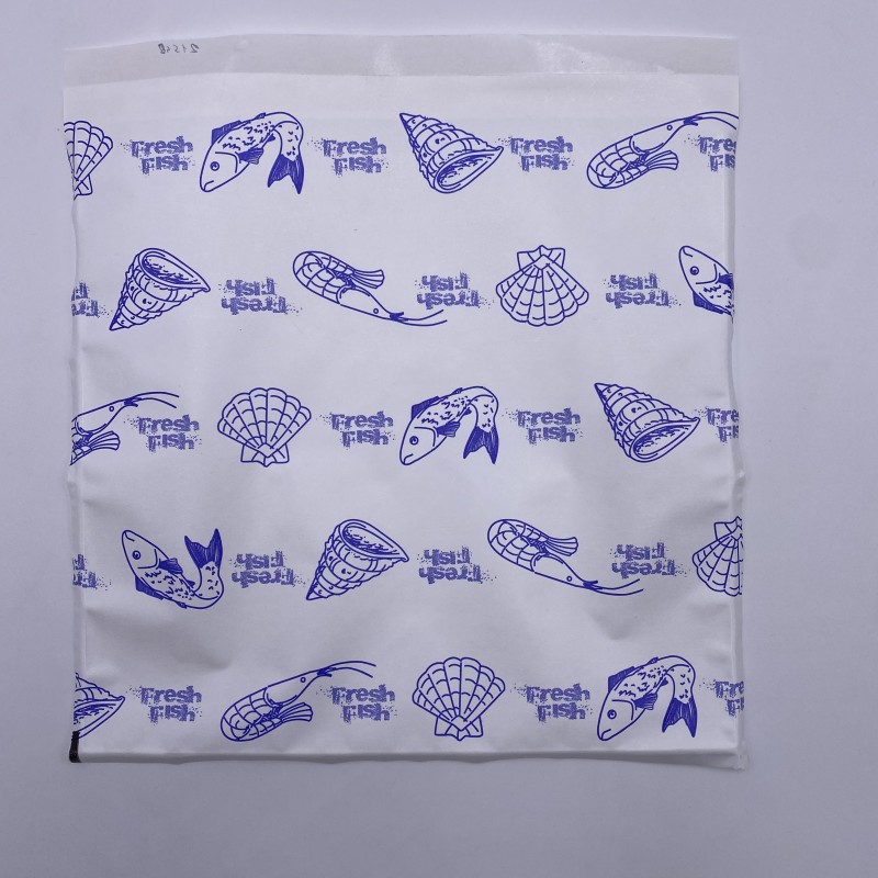 POCHETTE FERMETURE ADHESIVE 250X250MM POISSONNERIE + FACE TRANSP ~1000