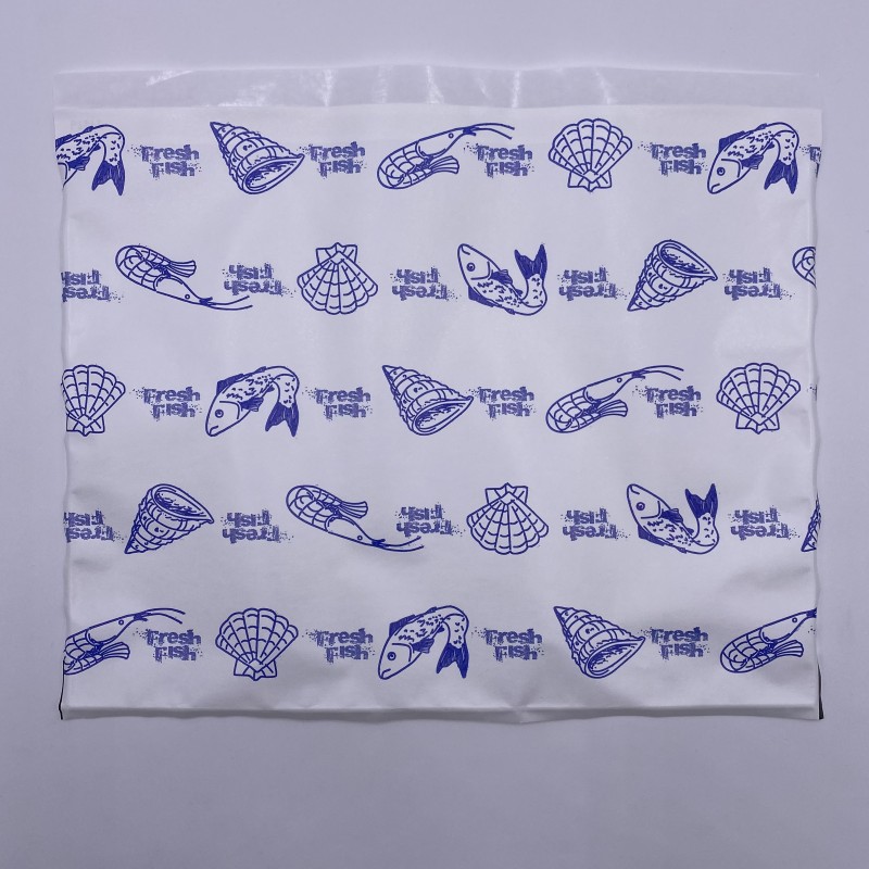 POCHETTE FERMETURE ADHESIVE 250X320MM POISSONNERIE + FACE TRANSP ~1000