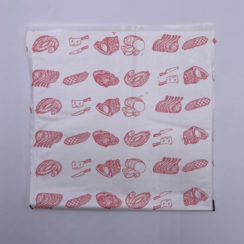 POCHETTE FERMETURE ADHESIVE 250X250MM BOUCHERIE-CHARCUTERIE + FACE TRANSP ~1000