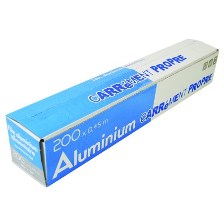 ROULEAU ALUMINIUM 12Mµ 450MMX200M BOITE DISTRIBUTRICE