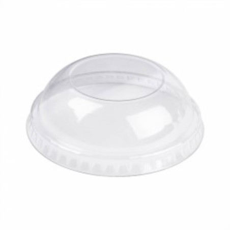 COUVERCLE DOME SANS TROU PET POUR POT GLACE Ø77MM ~100 pour 34783