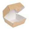 BOITE BURGER CARTON BRUN 97X101~125X130MM H45MM TAILLE M ~50