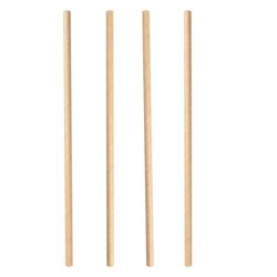 CHALUMEAU PAILLE PAPIER KRAFT BRUN 20CM Ø6MM ~500