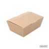 BOITE LUNCH CARTON BRUN COUVERCLE ATTENANT 500ML 140X97 H50MM ~480
