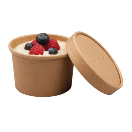 POT A SOUPE~GLACE CARTON BRUN ISOTHERME 350ML Ø91 H.85MM ~25 couv 10260