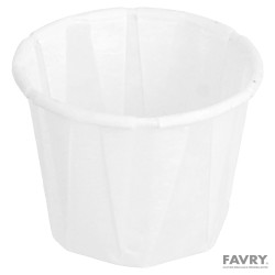 POT A SAUCE PAPIER PLISSE INGRAISSABLE 2.2CL BLANC ~250