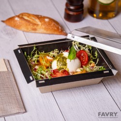 BARQUETTE CARTON LUXIFOOD 850G 180X140 H53MM NOIR ~480 couv 34830-35512