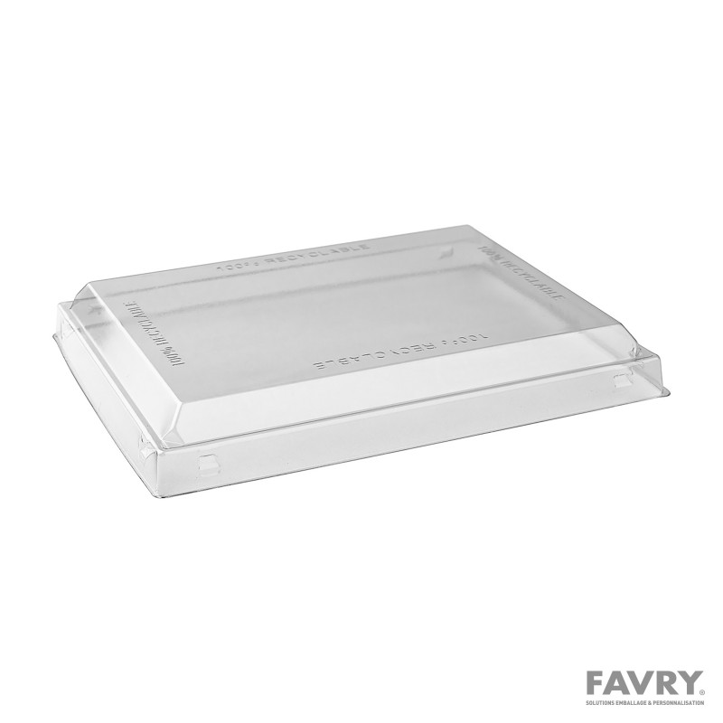 COUVERCLE RPET BARQUETTE CARTON LUXIFOOD 850G H24MM ~480 pour 34828
