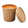 POT A SOUPE~GLACE CARTON BRUN ISOTHERME 470ML Ø99 H.100MM ~25 couv 10262 Su37597