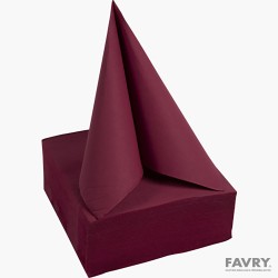 SERVIETTE OUATE DOUBLE POINT 38X38 BORDEAUX ~40