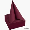 SERVIETTE OUATE DOUBLE POINT 38X38 BORDEAUX ~40