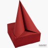 SERVIETTE OUATE DOUBLE POINT 38X38 ROUGE ~40