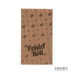 SAC POULET KRAFT BRUN 200+80X350MM ~500