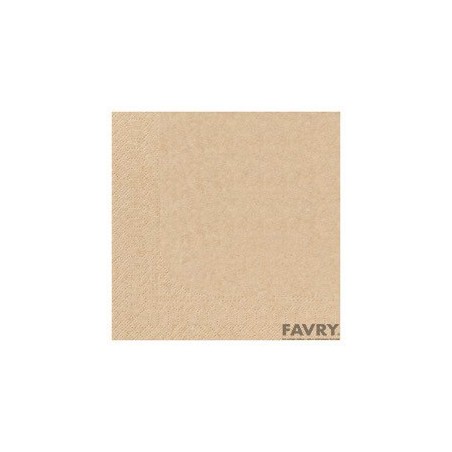 SERVIETTE OUATE 1 PLI 29X29 KRAFT BRUN 100% RECYCLE ~400