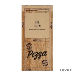 BOITE PIZZA CARTON BRUN DESIGN BOIS 31X31X3.8CM ~100