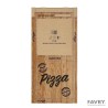 BOITE PIZZA CARTON BRUN DESIGN BOIS 31X31X3.8CM ~100