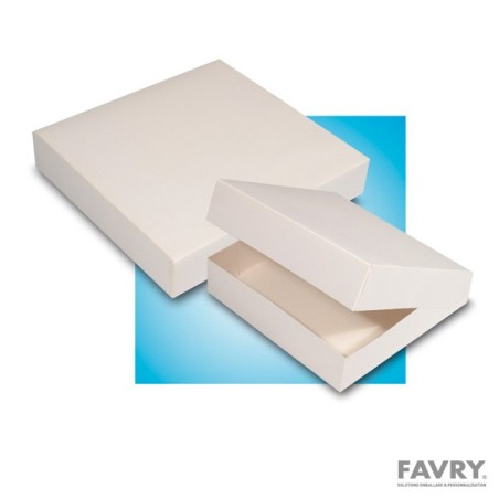 BOITE PATISSIERE BLANCHE 18X05CM ~50