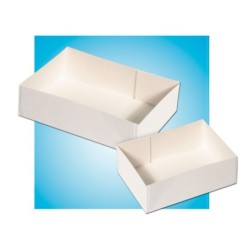 CAISSETTE PATISSIERE CARTON BLANC N°18 18X12 H5CM ~100