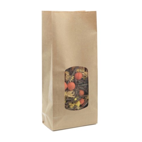 SAC SOS HERBO+FENETRE KRAFT BRUN 135+75X315MM 800ML ~100