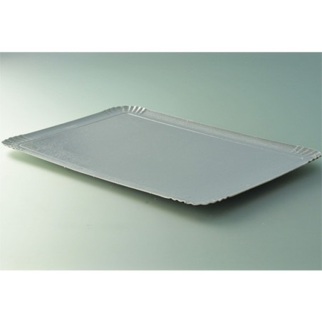 PLATEAU TRAITEUR 28X42CM ARGENT INTERIEUR ~25